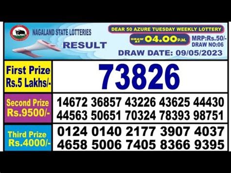 Dear 50 Azure Tuesday Weekly Lottery 04:00 PM .